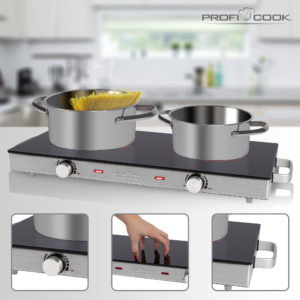 PROFICOOK - Ekp 1210 Fornello Elettrico A Infrarossi, Individuale, Portatile,  Tutti I Tipi Di Pentole 2000w Nero /argento - ePrice